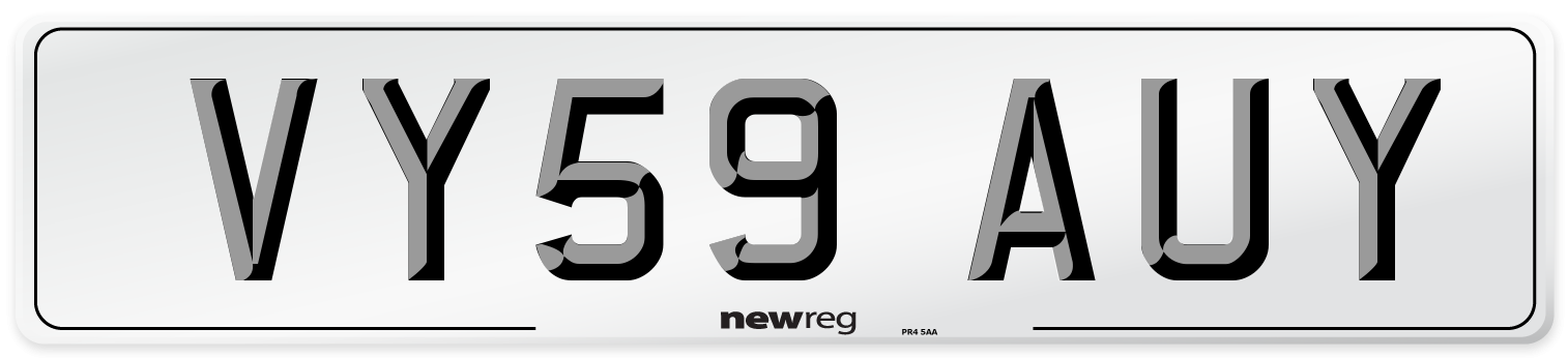 VY59 AUY Number Plate from New Reg